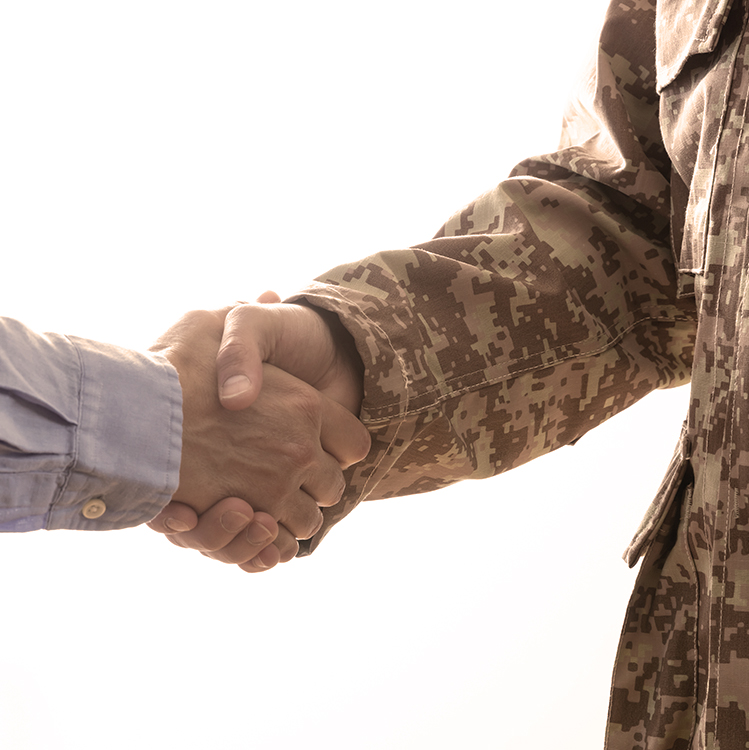 Veteran handshake
