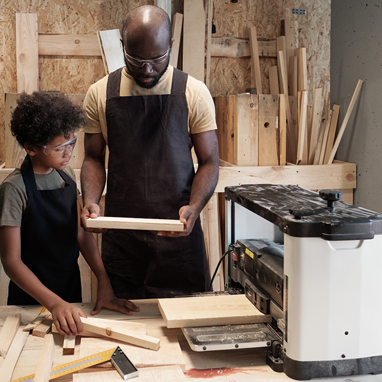 Black business father and son